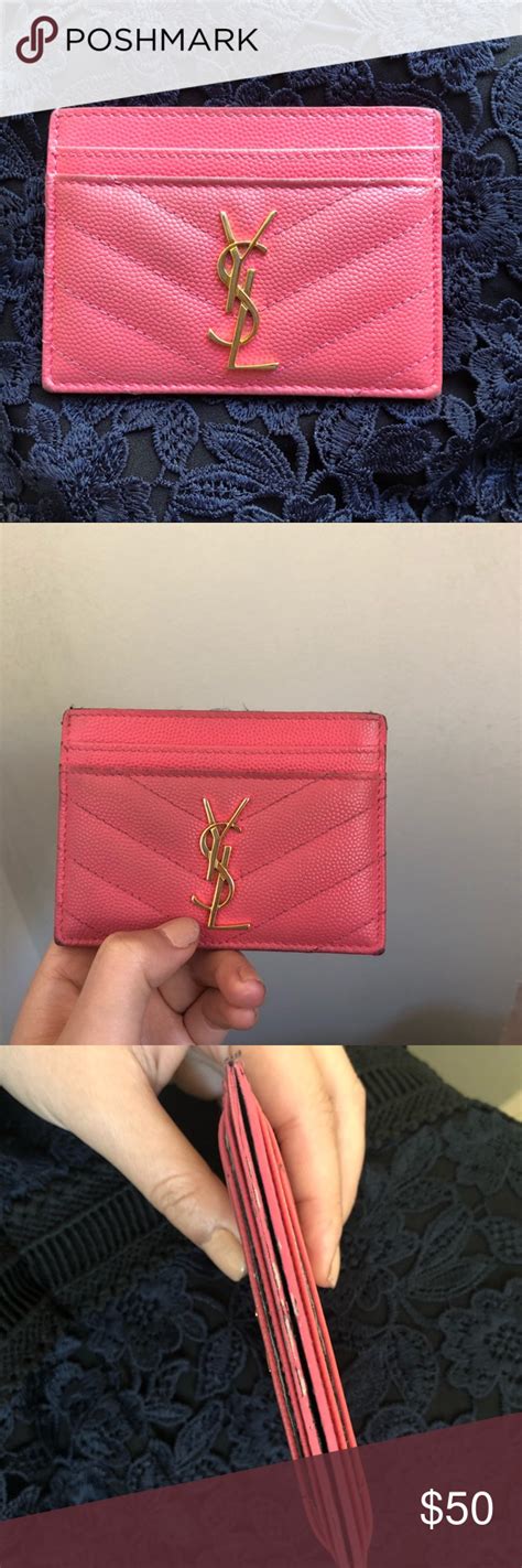 yves saint laurent card holder pink|selfridges ysl card holder.